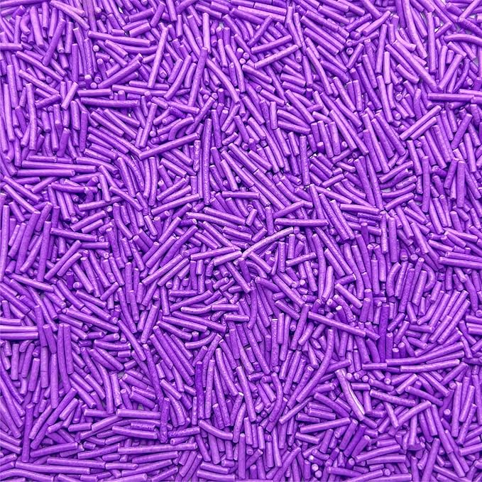 SE Si&Moos Purple Jimmies Sprinkles Purple Sprinkles for Cake Decorating Edible Crunchy Jimmies for Topping Ice Cream, Cookies, Cakes, Cupcakes, Dessert Decorating 3 OZ