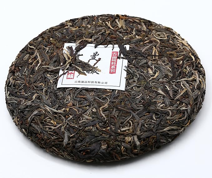 Yunnan Pu'er Tea, 357 Grams, Raw (Man Sa) Raw PU'ER, Aged Fermented Puerh Tea, Chinese Sheng Black Tea for Daily Drink and Gift