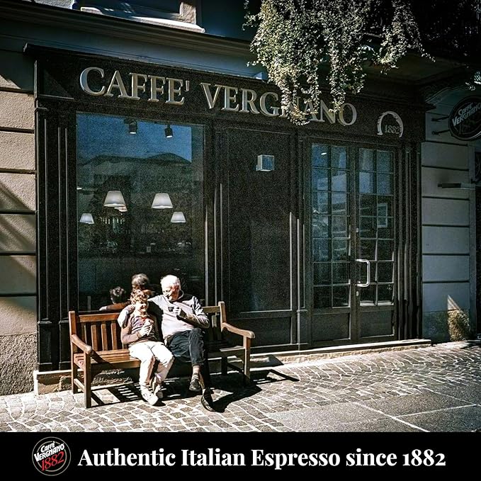 Caffe' Vergnano 1882 Decaf Medium Roast Espresso Original Line Machine Compatible Capsules, Arabica Robusta Espresso Coffee, Italian Coffee for Nespresso Machines, Intensity 5/10, Decaffeinato, 30 Ct