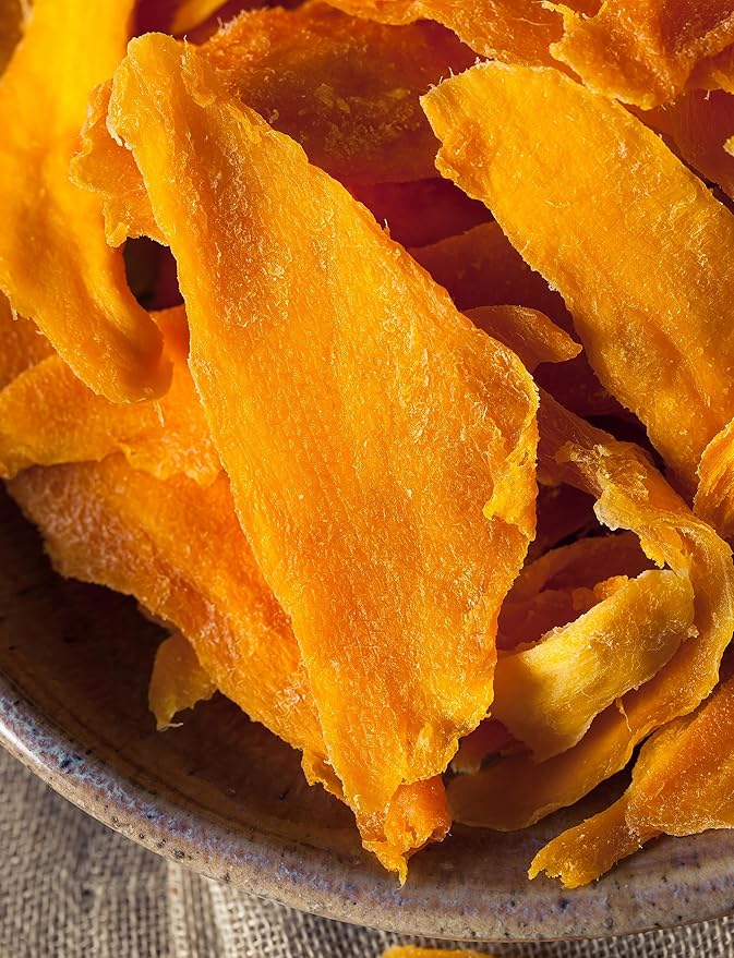 Anna and Sarah Dried Organic Mango STRIP, No Sugar Added, No Preservatives, Al-Natural, Premium Quality 48 Oz in Resealable bag