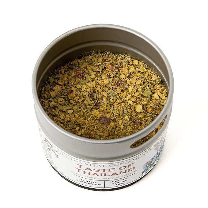 Taste of Thailand Seasoning | Non GMO Verified | Magnetic Tin | Spice Blend | 1.4oz | Crafted in Small Batches by Gustus Vitae | #28