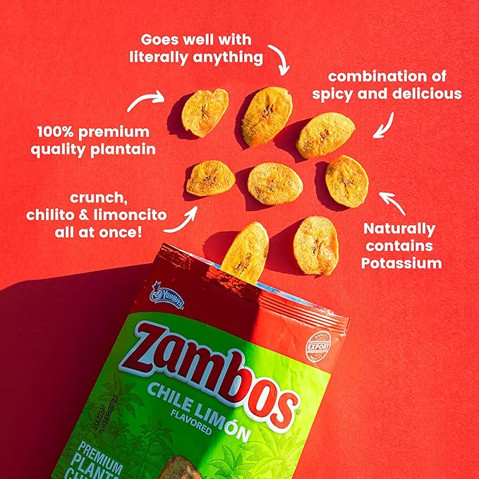 Zambos Plantain Chips Chile Limon (Pack of 2)