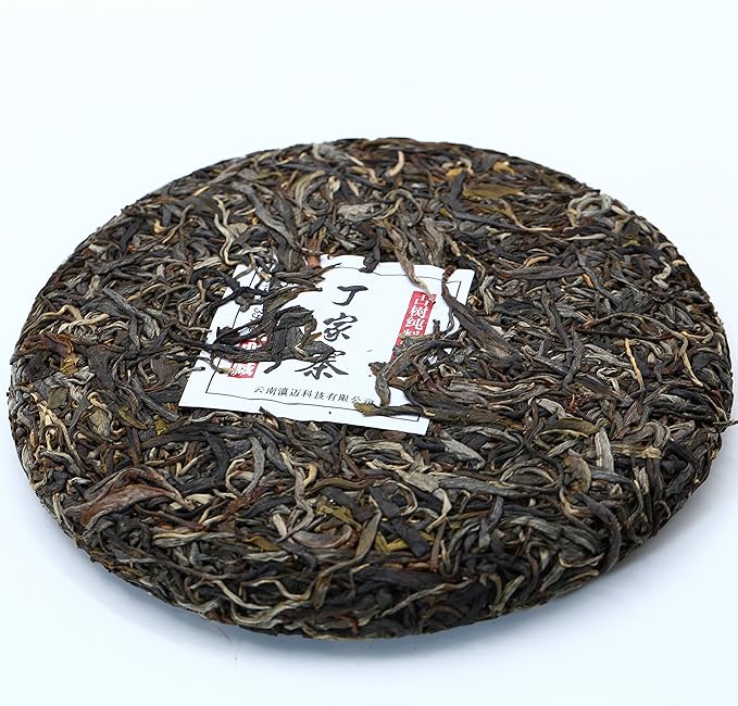 Yunnan Pu'er Tea, 357 Grams, Raw (Ding Jia Zhai) Raw PU'ER, Aged Fermented Puerh Tea, Chinese Sheng Black Tea for Daily Drink and Gift