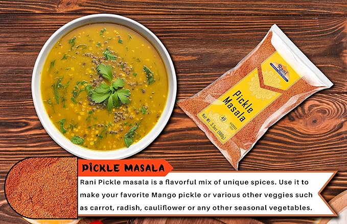 Rani Pickle (Achar) Masala Indian Spice Blend 3.5oz (100g) ~ All Natural | Vegan | Gluten Friendly | NON-GMO | No colors | Indian Origin