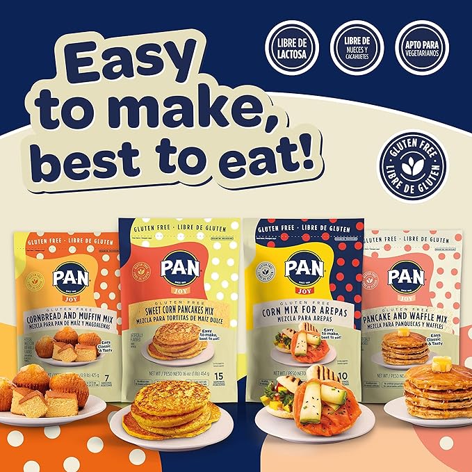 P.A.N Pancake and Waffle Mix ??Gluten Free 1 lb. (Pack of 2)