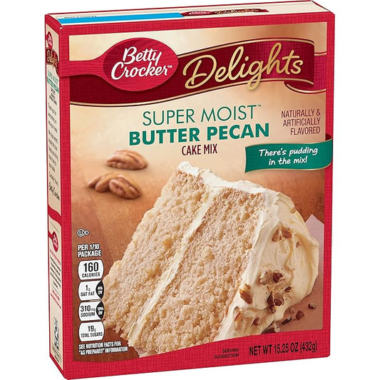 Betty Crocker Delights Super Moist Butter Pecan Cake Mix, 15.25 oz.