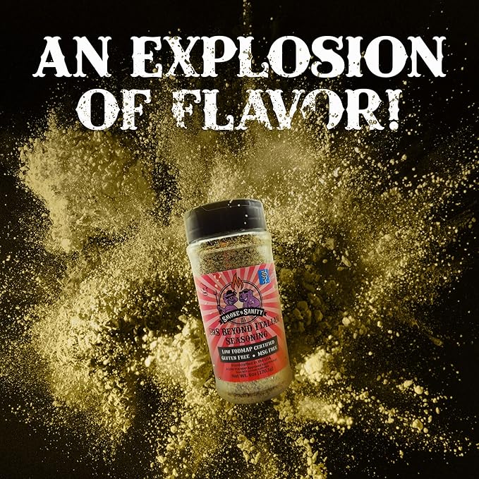 Smoke n Sanity SnS Beyond Italian Seasoning | Monash Certified Low FODMAP | Gluten Free | Certified Kosher | Dairy Free (6 oz Shaker)