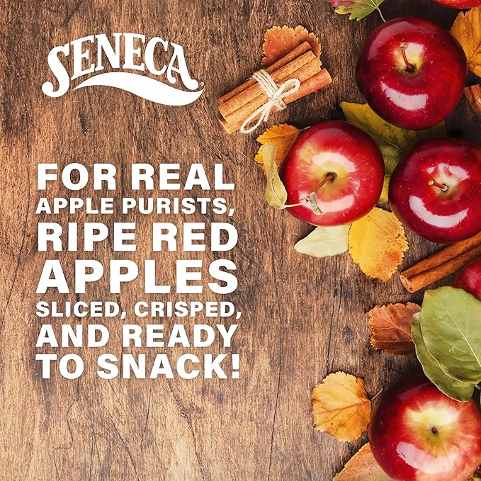 Seneca Cinnamon Apple Chips | Made from Fresh Apples | 100% Red Delicious Apples | Yakima Valley Orchards | Real Cinnamon | Crisped Apple Perfection | Foil Fresh Bag | 2.5 ounce (Pack of 12)