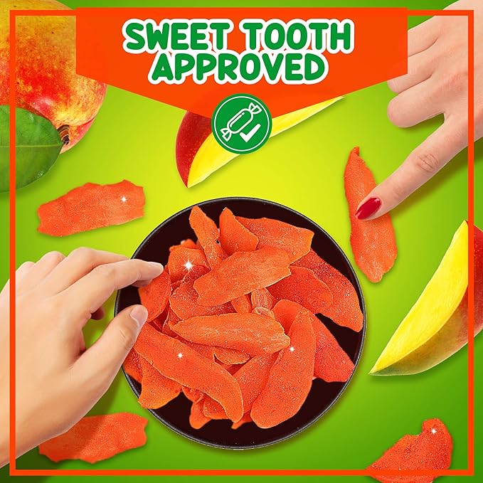 Asia Trans Li Hing Mui Dried Mango | Hawaiian Favorite | Naturally Sweet Dried Fruit Candy with Asian Plum Powder