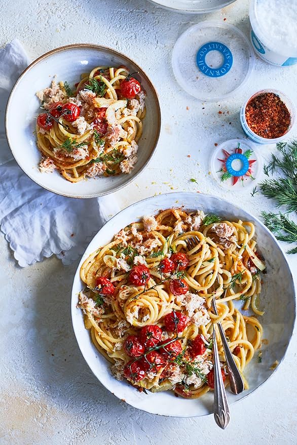 Cornish Sea Salt Chili Hit Seasoning | Cooking & Hydration | Hand-Harvested in Celtic Waters | 1.8 oz Resealable Tub (Pack of 2)