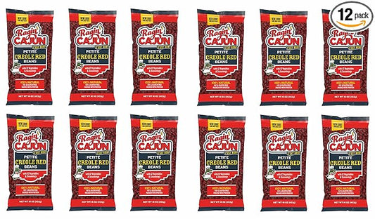 Seasoned Petite Red Beans 16 oz Ragin Cajun (Pack of 12)