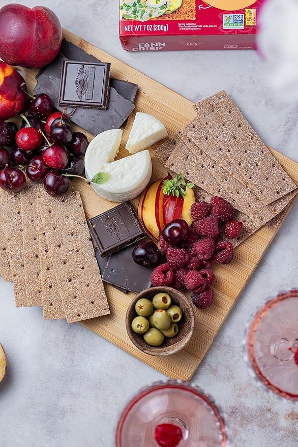 Finn Crisps Rye Crispbread with Caraway 7oz | Thin, Crispy Rye Flatbreads with Caraway | Authentic Finnish Sourdough Crispbread | Caraway Rye Crackers by Finn Crisp [7oz Box]