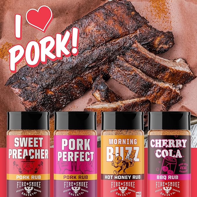 Fire & Smoke Society Motherload (18-Pack) Variety | BBQ Rubs and Seasonings, Gifts for Men Grilling Accessories | Steak Seasoning, Chicken, Burgers, Pulled Pork | Large Spices Set
