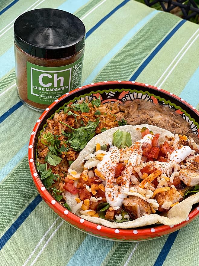 Spiceology - Chile Margarita Mexican Citrus Spice Blend - Chili Lime Taco Seasoning - Use On: Tacos, Black Beans, Chicken, Steak, Fish, Rice Chili, Pork, Corn or French Fries - 5.9 oz