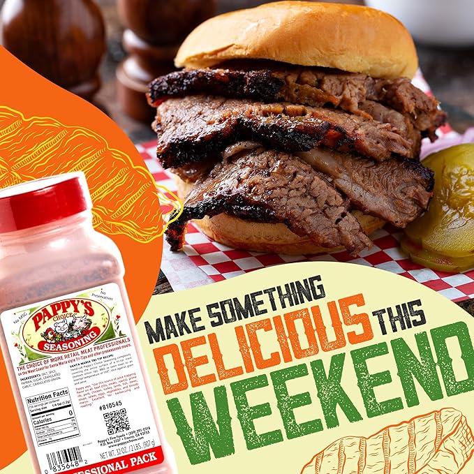 Pappy's Choice Seasoning - Original. All-in-One Gourmet Steak & Meat Rub for Grilling | Perfect for Steaks, Beef, Burgers, and BBQ | Premium Rubs & Seasonings for All Meats, Salads, Veggies, Sea Food and more!