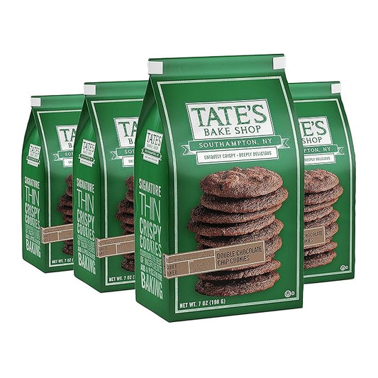 Tate's Bake Shop Double Chocolate Chip Cookies, 4 - 7 oz Bags