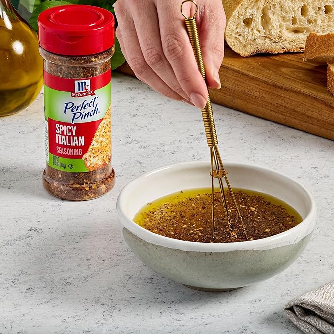 McCormick Perfect Pinch Seasoning, Spicy Italian, For Adding Italian Flavor with a Kick to Pizza, Pasta, Dressings & Sauces, 3.88 oz