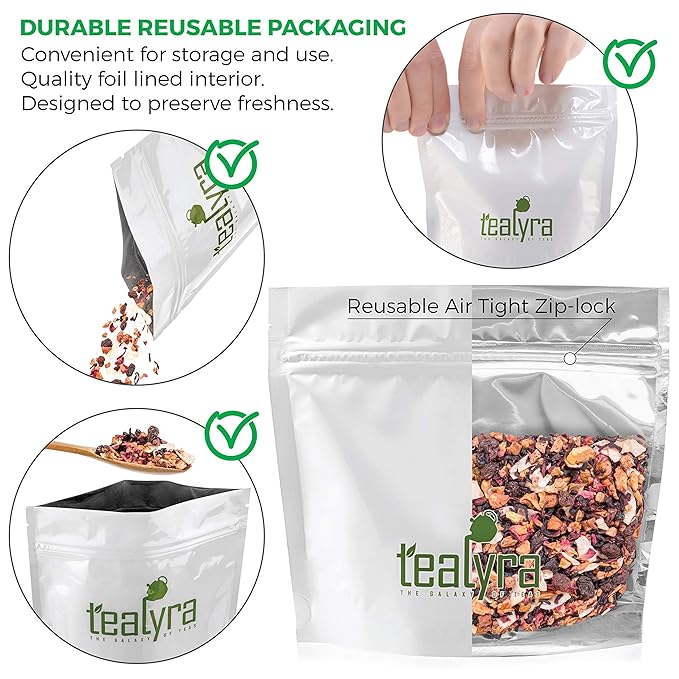 Tealyra - Sweet Berry Compote - Hibiscus - Cherry - Raspbery - Herbal Fruity Loose leaf Tea - Vitamins Rich - Hot and Iced - Caffeine-Free - 112g (4-ounce)