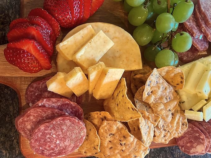 Cheese Bros. Welcome New Baby Gift Box | Fresh from Wisconsin | Includes Italian Fratello, Honey Sriracha Gouda, Smoked Gouda, Smoked 3 Amigos Spicy Gouda and Dill Havarti | Great Food Gifting Idea!