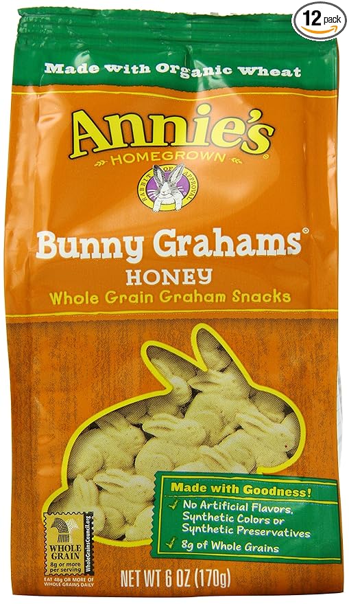 Annie's Homegrown Honey Bunny Grahams, 6 Ounce (Pack of 12)