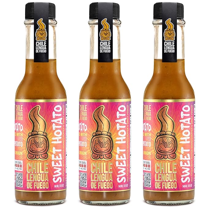 Hot Sauce | Chile Lengua de Fuego (Pack of 3, sweet hotato)