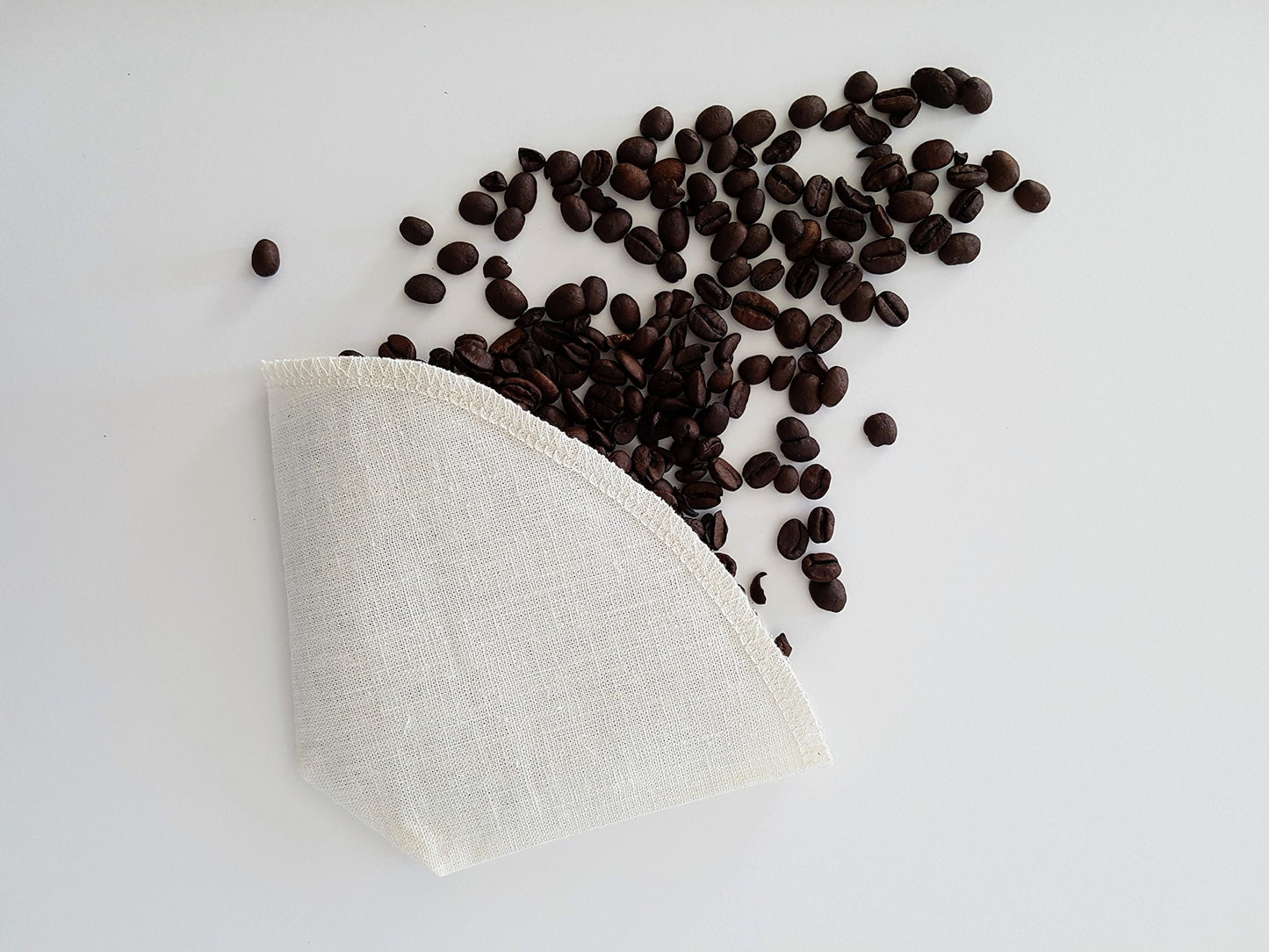 Cloth Reusable Cone Coffee Filter (Size #2) - Made in Canada of Hemp and Organic Cotton - Zero