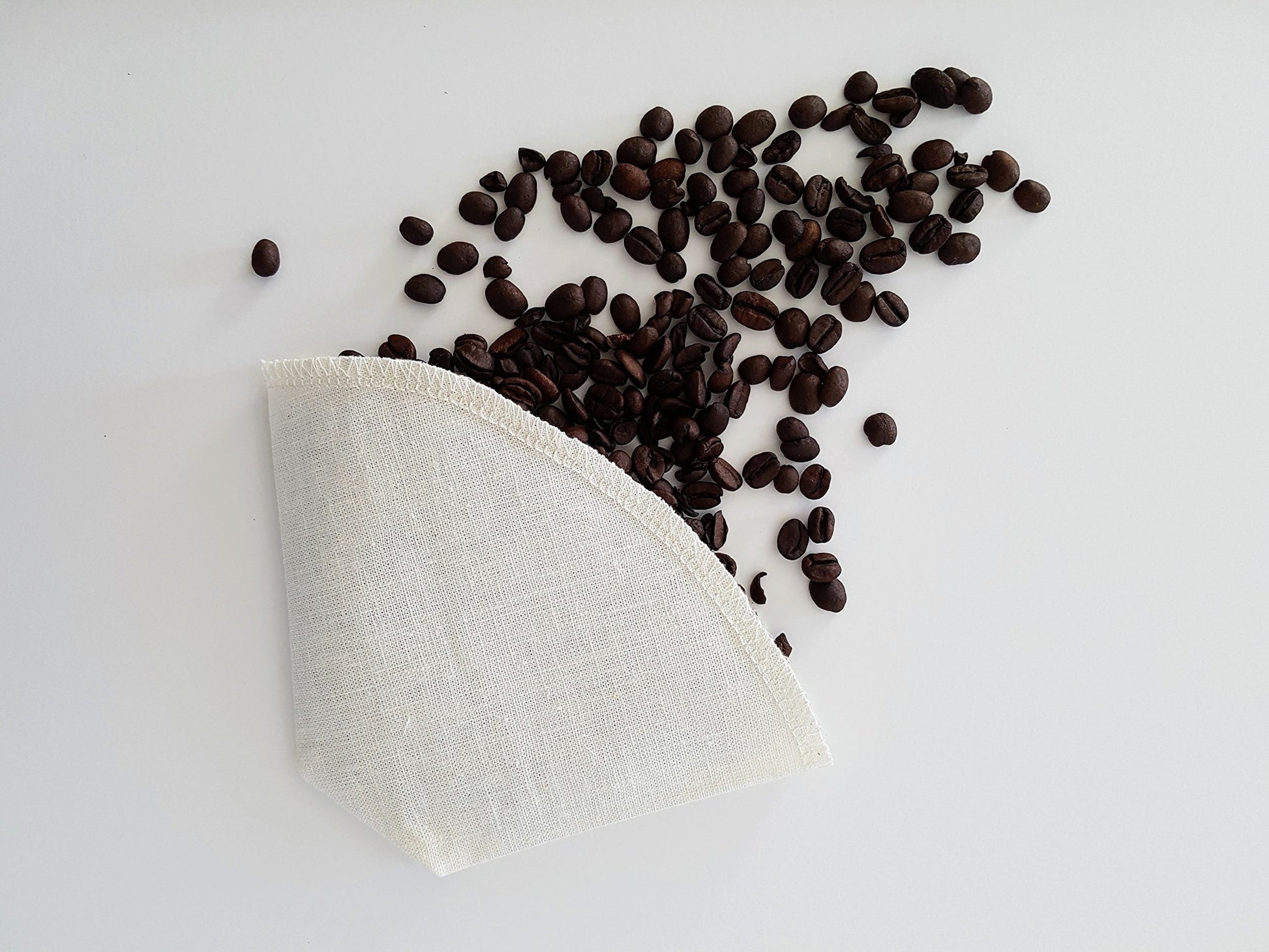 Cloth Reusable Cone Coffee Filter (Size #2) - Made in Canada of Hemp and Organic Cotton - Zero