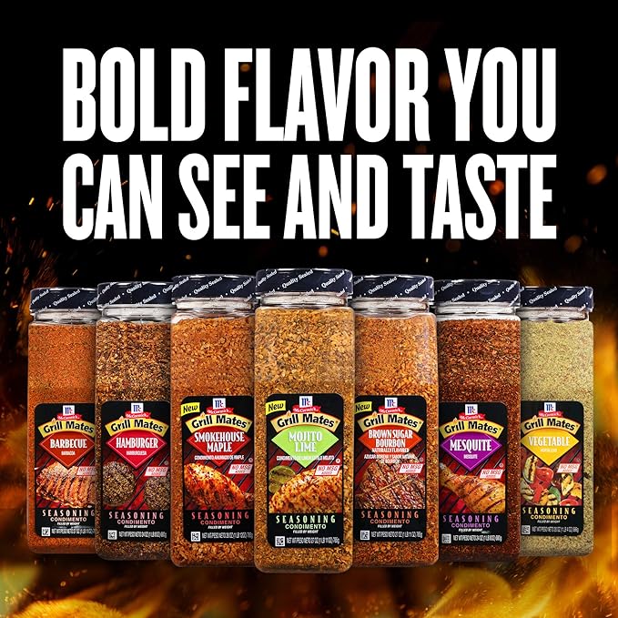 McCormick Grill Mates Barbecue Seasoning, 27 oz (Pack of 6) - Six 27 Ounce Containers of Barbecue Rub, Perfect for Proteins, Vegetables and Fruits