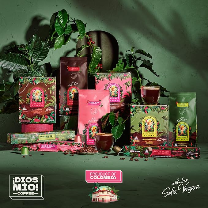 Dios Mio Coffee by Sofia Vergara, Dark Roast, Whole Bean Premium Colombian Coffee, 42 Ounce Bag