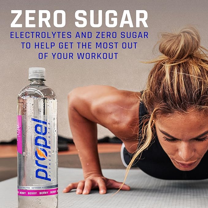 Propel, 3 Flavor Variety Pack, Zero Calorie Sports Drinking Water with Electrolytes and Vitamins C&E, 16.9 Fl Oz (Pack of 12)