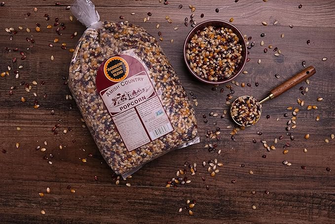 Amish Country Popcorn Rainbow Popcorn Kernels, 6LB Bag - Non-GMO, Gluten Free, Old Fashioned Popcorn