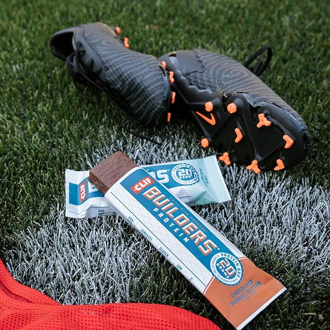 CLIF BUILDERS Protein Bars - Vanilla Almond Flavor - 20g Plant Based Protein - Gluten Free - Non-GMO - Low Glycemic - No Artificial Sweeteners - 2.4 oz. (12 Pack)