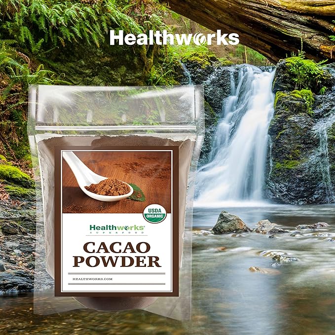 Healthworks Superfoods Organic Cacao Powder - 80 Oz / 5 Lbs - Cocoa Chocolate Substitute - Rich Choclate Flavour - Sugar-Free, Keto, Vegan & Non-GMO - Peruvian Bean/Nut Origin - Antioxidant Superfood