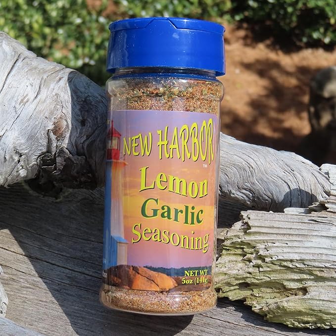 New Harbor Seasoning - Lemon Garlic | All Natural Seasoning | Perfect for Grilled Fish, Shrimp & Wings | Made in America |