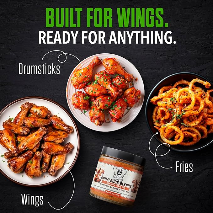 Chimi Boss Wing Rub Seasoning, 6oz ??Bold & Savory Dry Rub for Chicken Wings, Thighs, Drumsticks, Grill, Air Fryer and Smoker ??All Natural Flavorful Spice Blend