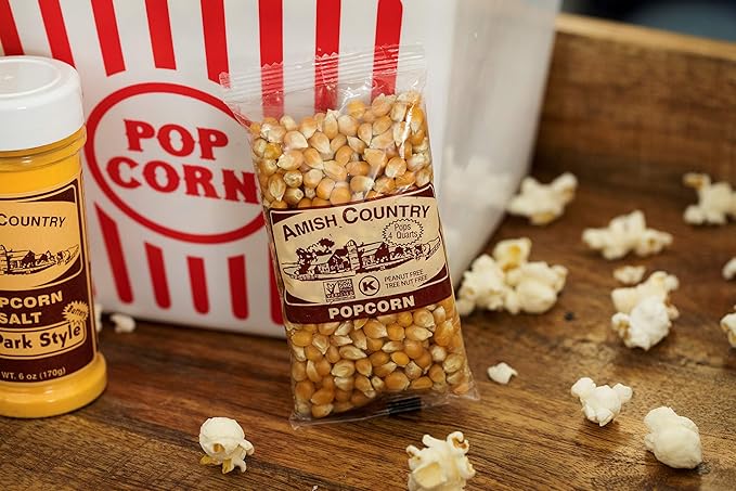 Amish Country Popcorn | 10-4oz Bags - Medium Yellow | Old Fashioned, Non-GMO and Gluten Free (10-4oz Bags)