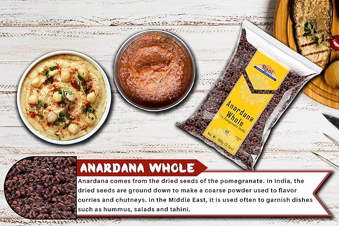 Rani Anardana (Pomegranate) Dry Whole Seeds Indian Spice 3.5oz (100g) ~ All Natural | No Color | Gluten Friendly | Vegan | NON-GMO
