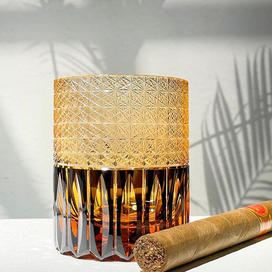 suigetsu Crystal Whiskey Glass, Constellation Etched Design, 320ml Capacity, Modern Astronomical Style (nightfall)