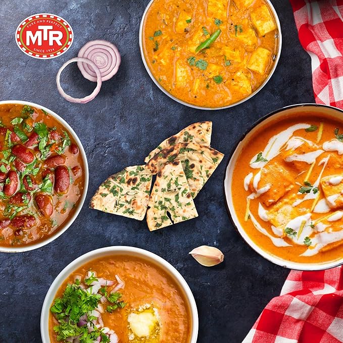 MTR Ready-To-Eat: Desi Special - Assorted Pack of 4 (Paneer Tikka Masala, Paneer Butter Masala, Rajma Masala, Pav Bhaji) - Authentic Indian Food with No Added Preservatives - Suitable for Vegetarians
