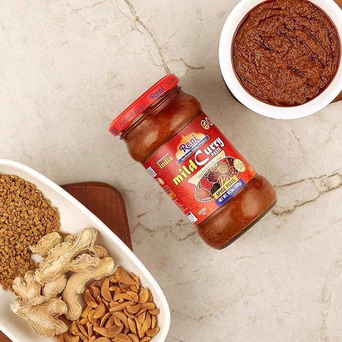 Rani Curry Paste MILD (Spice Paste) 10.5oz (300g) Glass Jar ~ No Colors | All Natural | NON-GMO | Vegan | Gluten Free | Indian Origin