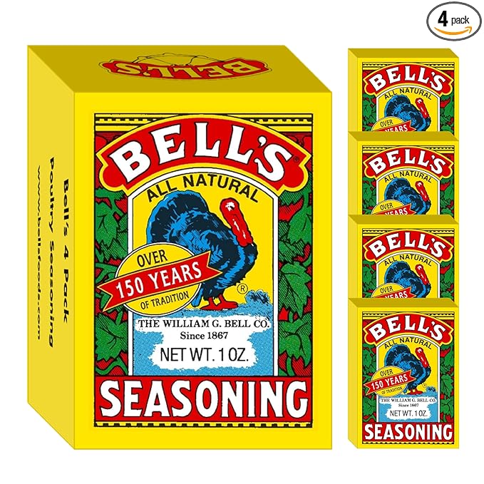 Bell's All Natural Seasoning ??1 oz Box ??Classic Salt-Free Poultry Blend ??Gluten-Free, Kosher, Non-GMO (Pack of 4)
