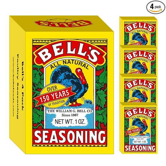 Bell's All Natural Seasoning ??1 oz Box ??Classic Salt-Free Poultry Blend ??Gluten-Free, Kosher, Non-GMO (Pack of 4)