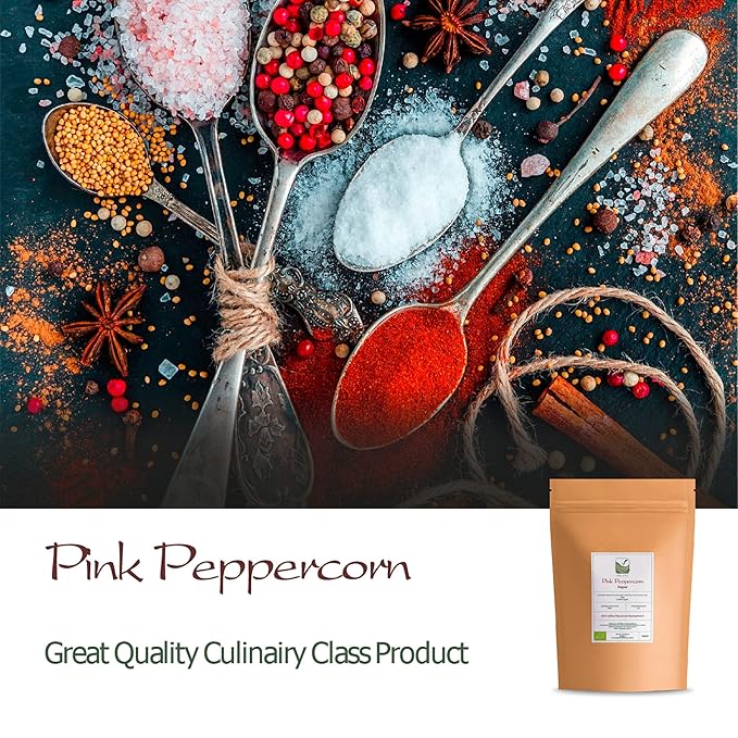 Pink Peppercorns For Grinder - Pink Pepper - Peppercorn - Peruvian Peppertree - Schinus Molle Pink Peppercorn Grinder Peruvian Pink Pepper Dried Peruvian Peppercorn Dried Pink Peppercorns