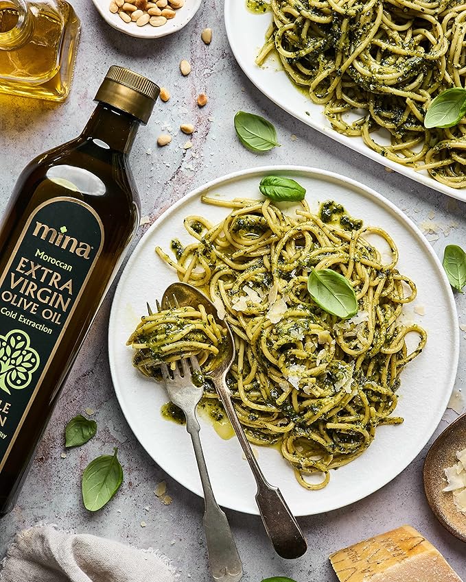 Mina Olive Oil Extra Virgin 16.9 Fl Oz, New Harvest, Polyphenol Rich Olive Oil for Cooking, Moroccan EVOO, Single Origin, Cold Extraction, Less than 0.2% Acidity, 500 ml