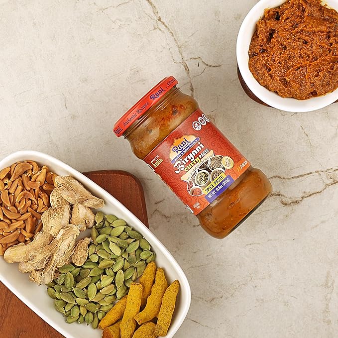 Rani Biryani Masala Curry Paste (Cooking Spice Paste for Indian Rice Dishes, Pullao/Pilau) 10.5oz (300g) Glass Jar, Pack of 5+1 FREE ~ All Natural | Vegan | No Colors | Gluten Free | NON-GMO