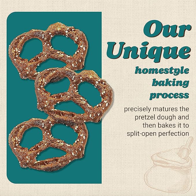 Unique Snacks Original Splits Pretzels, Delicious Homestyle Baked Snack Bag, OU Kosher, and Non-GMO Food, No Artificial Flavor, 2.12 Oz. Bag, Pack of 24