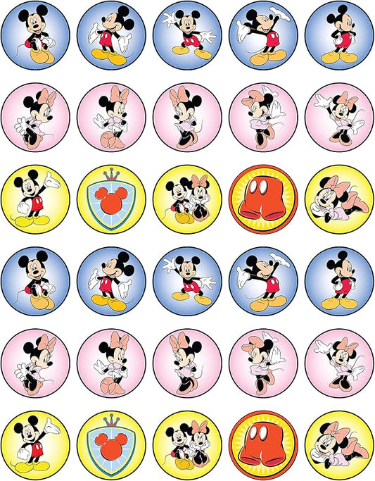 30 x Edible Cupcake Toppers ??Baby Mouse Inspired Collection of Edible Cake Decorations | Uncut Edible on Wafer Sheet