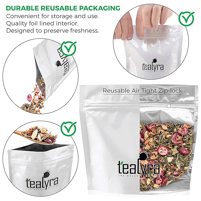 Tealyra - White Cloud Catcher - Fruity White Loose Leaf Tea Blend - Cherry - Cranberry - Antioxidants and Vitamines Rich - All Natural Ingredients - Low Caffeine - 112g (4-ounce)