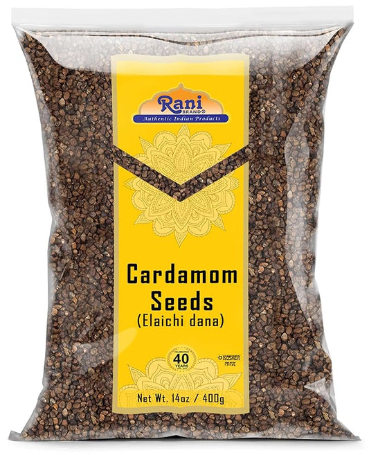 Rani Cardamom (Elachi) Decorticated Seeds Indian Spice 14oz (400g) ~ All Natural | Vegan | Gluten Friendly | NON-GMO | Kosher | Indian Origin