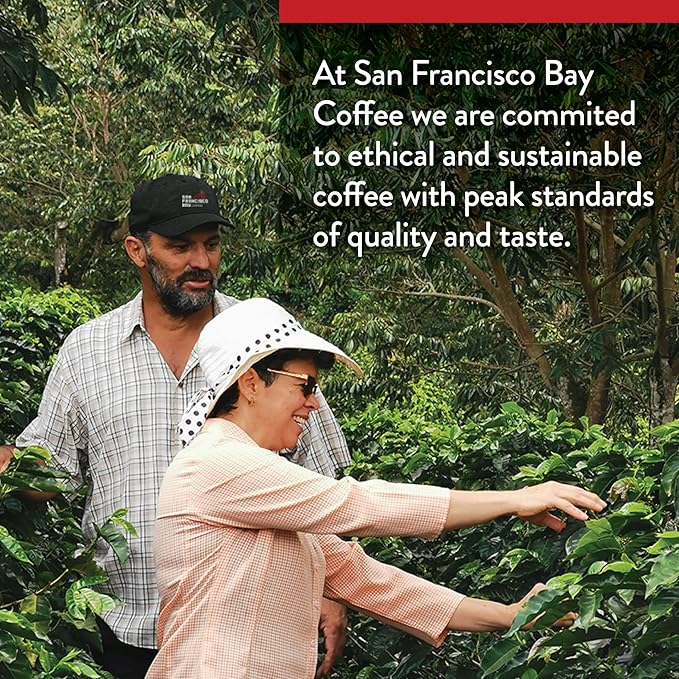 SF Bay Coffee DECAF Gourmet Blend 28 oz Bag, Ground Medium Roast, Swiss Water Process Decaffeinated